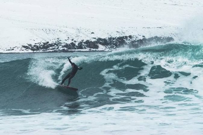 Wherry hollow wooden surfboard