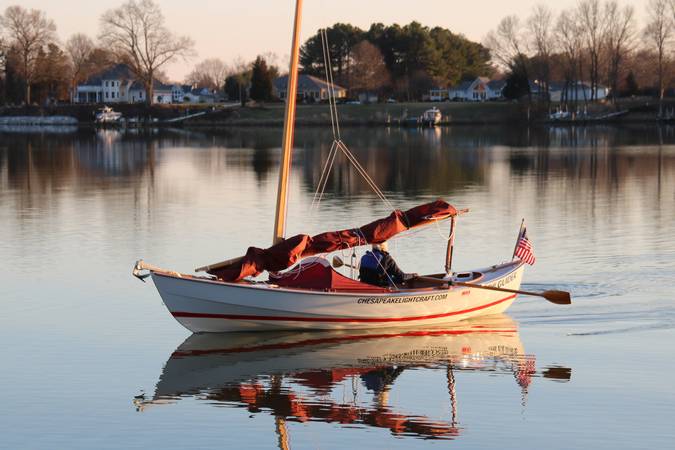 The Guider is a rugged, comfortable open boat for cruising under sail and oar