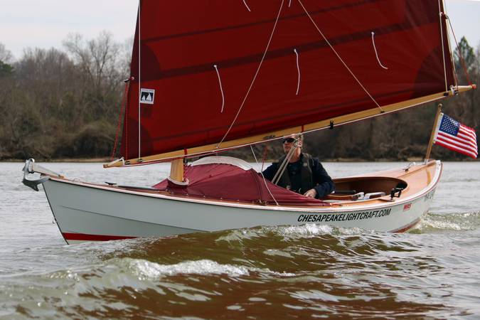 The Guider is a rugged, comfortable open boat for cruising under sail and oar