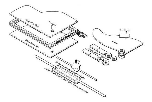 Retractable kayak skeg from Guillemot Kayaks