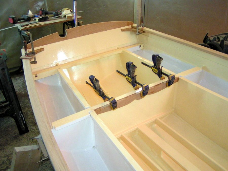The Ilur dinghy is clinker-planked with CNC cut plywood to speed up the build process