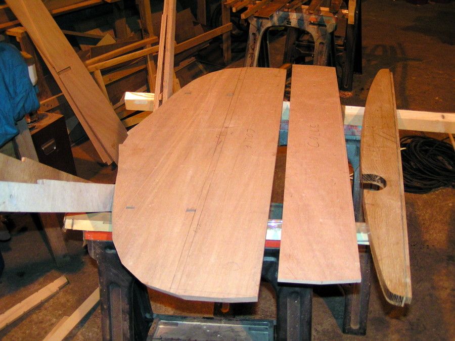 Plywood transom with hardwood top - Building the Ilur dinghy