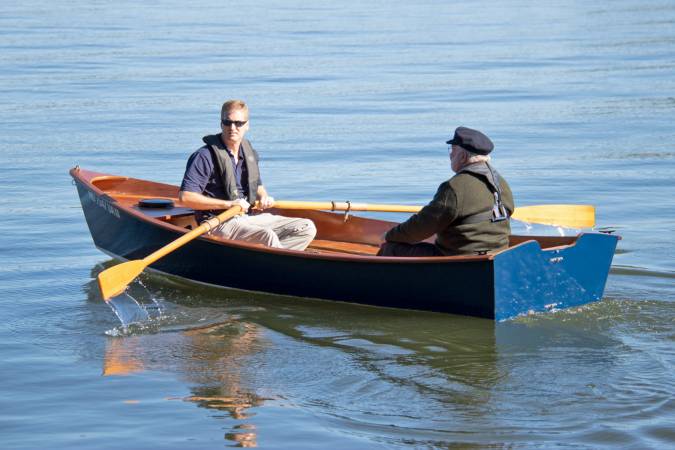 The Jimmy Skiff II rowing boat built from a wooden kit