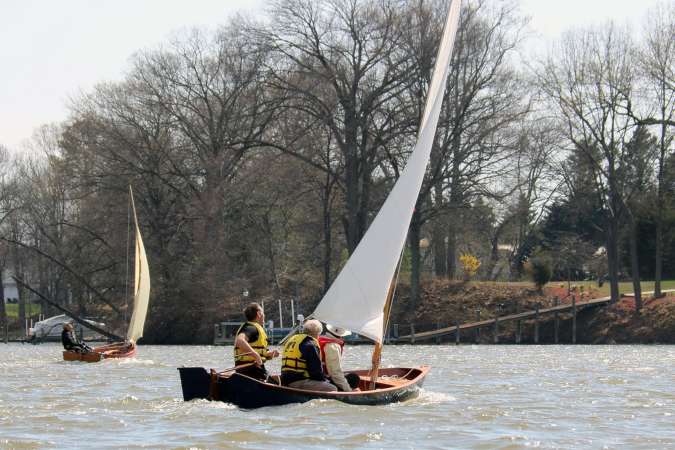 The Jimmy Skiff II is a fun and stable wooden sailing boat built from a plywood kit