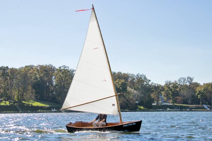 The Jimmy Skiff II is a fun and stable wooden sailing boat built from a plywood kit