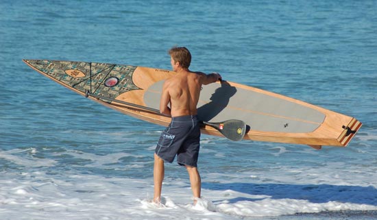 Kaholo wooden stand-up paddleboard