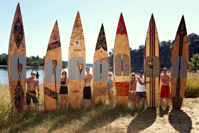 Kaholo wooden stand-up paddleboard