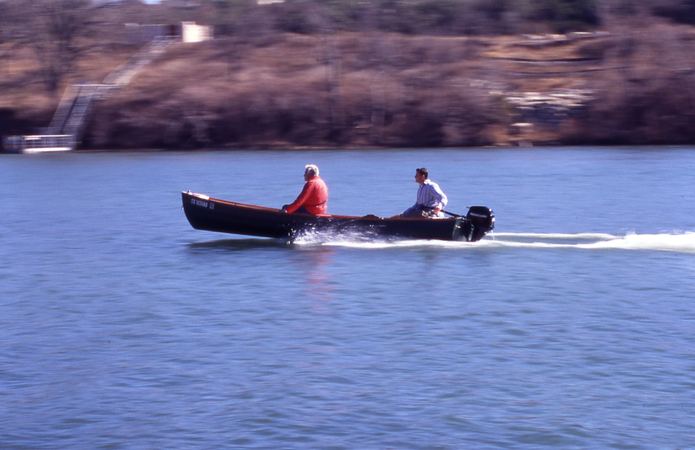 Lutra Laker wooden boat built from plans from Fyne Boat Kits