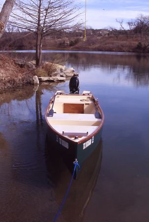 Wooden fishing boat home made