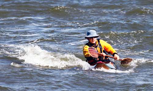 Matunuck wooden surf kayak