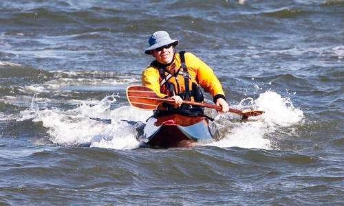 Matunuck wooden surf kayak