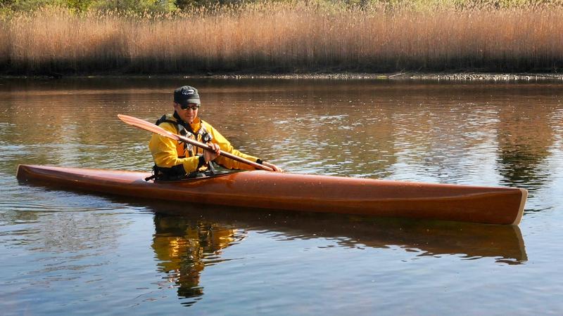 Nick Schade's microBootlegger Sport is a high-performance recreational kayak with classic lines