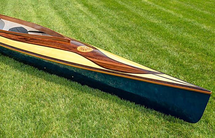 Mill Creek 16.5 Hybrid kayak with a cedar-strip deck