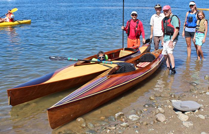 Mill Creek 16.5 Hybrid kayak with a cedar-strip deck