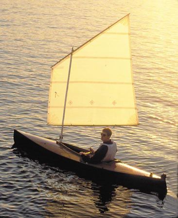 Mill Creek 13 canoe under sail