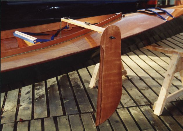 Kayak canoe sailing leeboard from Fyne Boat Kits
