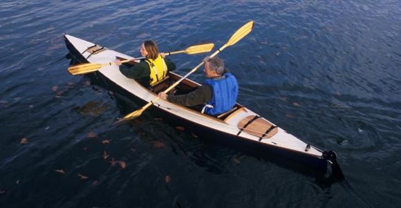 Mill Creek 16 canoe being paddled