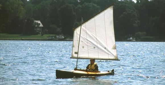 Sailing a Mill Creek canoe