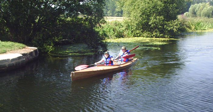 Very stable home made kayak canoe