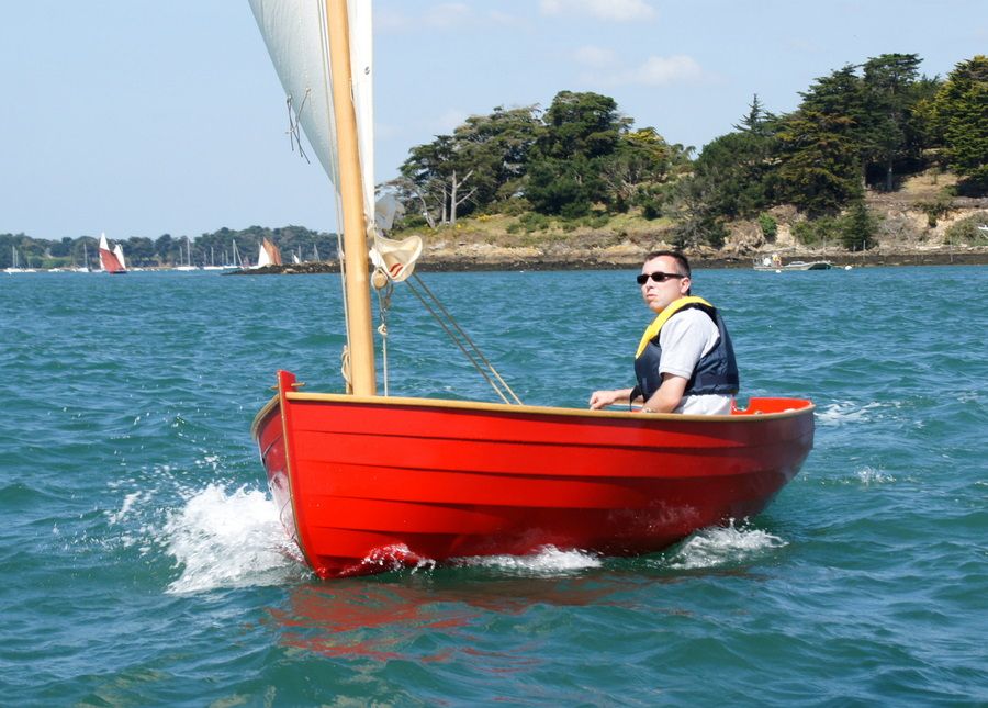 The Morbic 12 is a clinker plywood sailing dinghy with traditional appearance and versatile performance