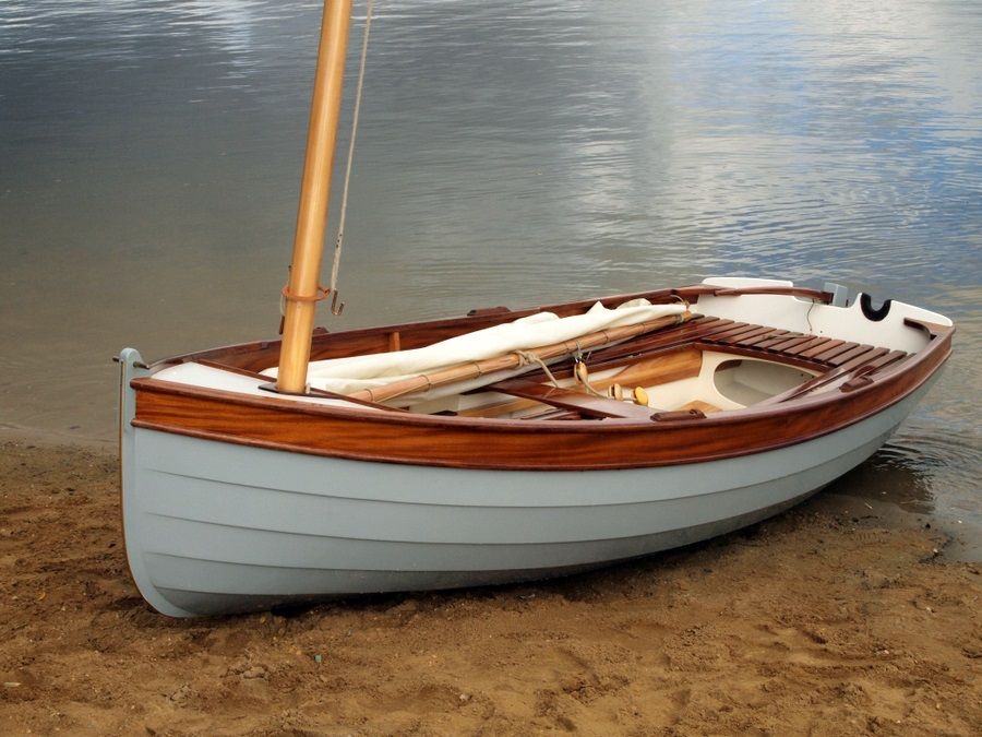 The Morbic 12 is a traditional clinker boat that can be sailed, rowed or motored