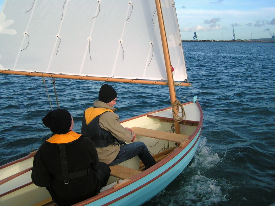 The Morbic 12 is a traditional clinker boat that can be sailed, rowed or motored
