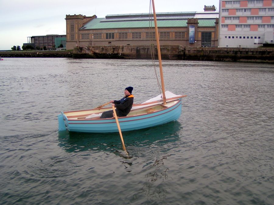The Morbic 12 is a traditional clinker boat that can be sailed, rowed or motored
