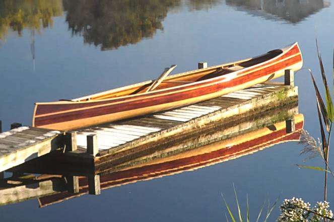 The comfortable tandem Mystic River canoe designed by Nick Schade