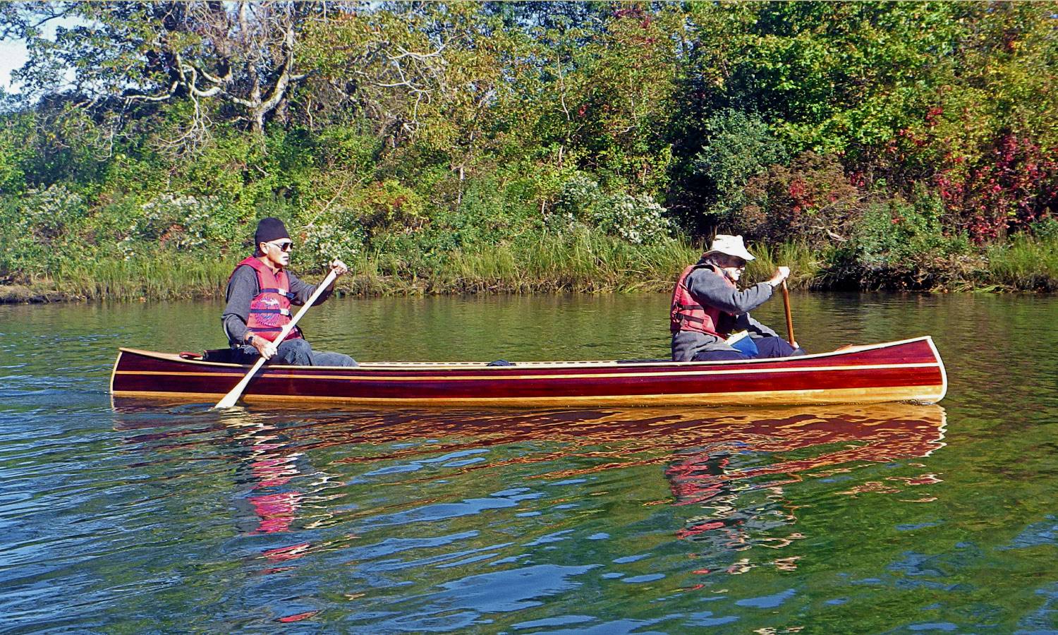 The comfortable tandem Mystic River canoe designed by Nick Schade
