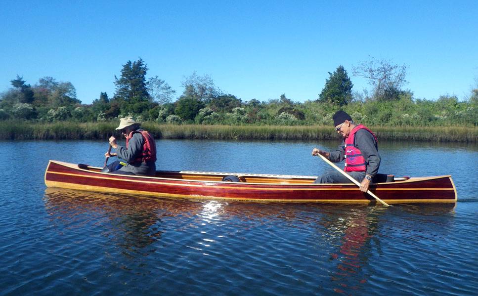 The comfortable tandem Mystic River canoe designed by Nick Schade