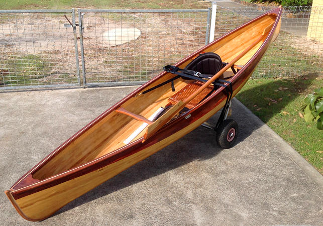 A lightweight Nymph canoe built from Paulownia strips