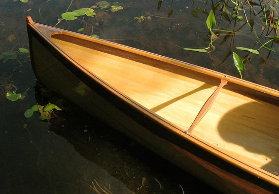 Ultra-light strip-planked sporting canoe