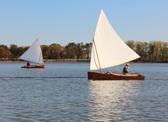 The Outrigger Junior is a fast sailing canoe with a huge lateen sail