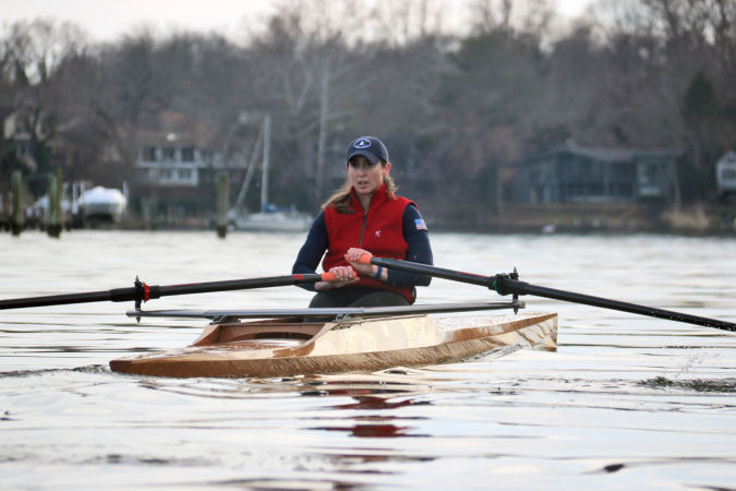 Oxford Shell - a lightweight wooden rowing shell for rec-racing, workouts or ocean rowing