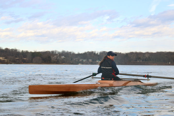 Oxford Shell - a lightweight wooden rowing shell for rec-racing, workouts or ocean rowing