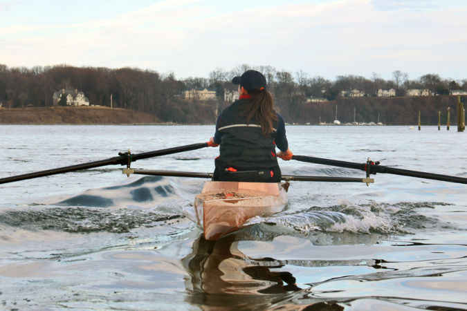 Oxford Shell - a lightweight wooden rowing shell for rec-racing, workouts or ocean rowing