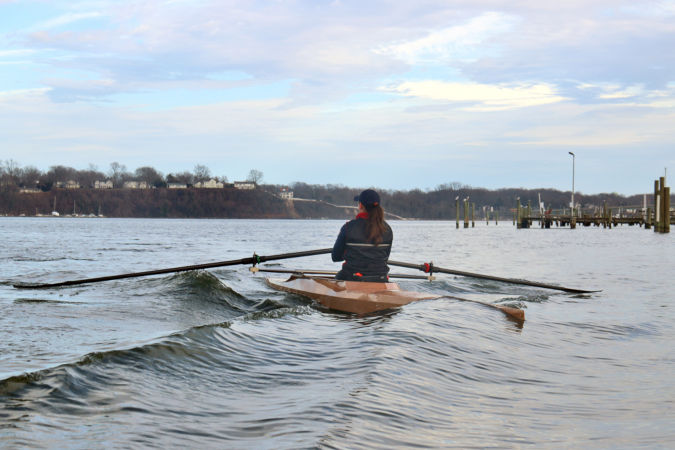 Oxford Shell - a lightweight wooden rowing shell for rec-racing, workouts or ocean rowing