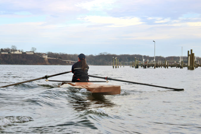 Oxford Shell - a lightweight wooden rowing shell for rec-racing, workouts or ocean rowing