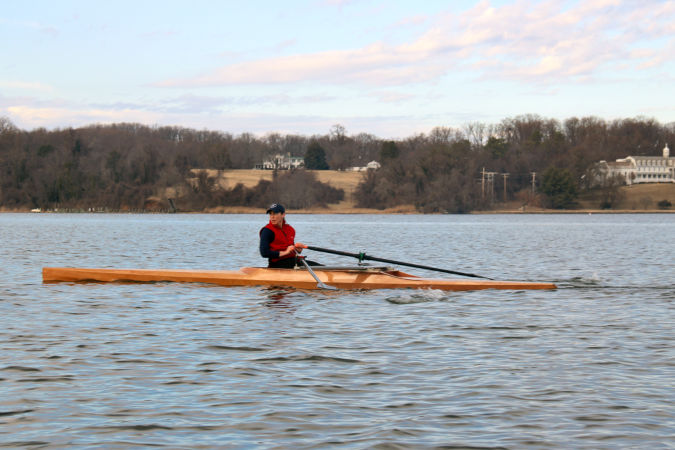 Oxford Shell - a lightweight wooden rowing shell for rec-racing, workouts or ocean rowing