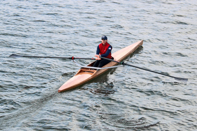 The Oxford Shell II is a lightweight rowing shell for rec-racing, workouts or ocean rowing