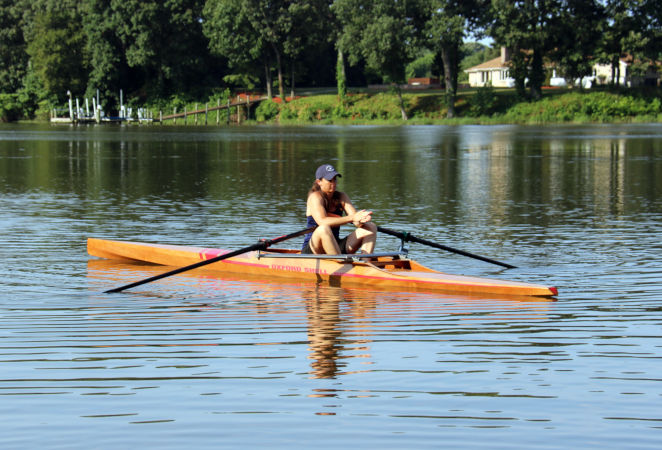 Oxford Shell - a lightweight wooden rowing shell for rec-racing, workouts or ocean rowing