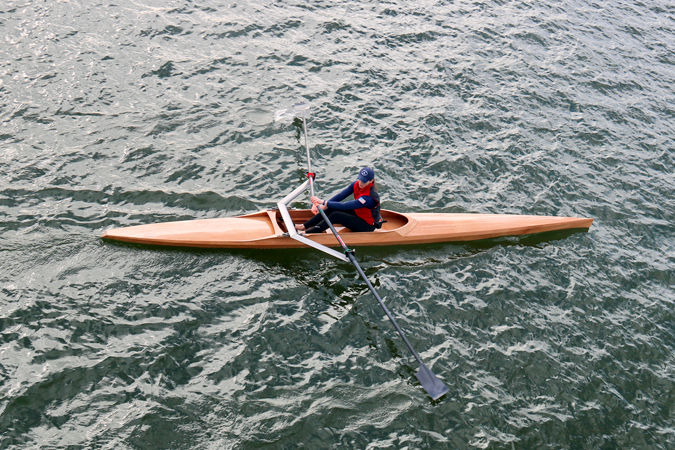 Oxford Shell - a lightweight wooden rowing shell for rec-racing, workouts or ocean rowing