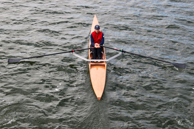 Oxford Shell - a lightweight wooden rowing shell for rec-racing, workouts or ocean rowing