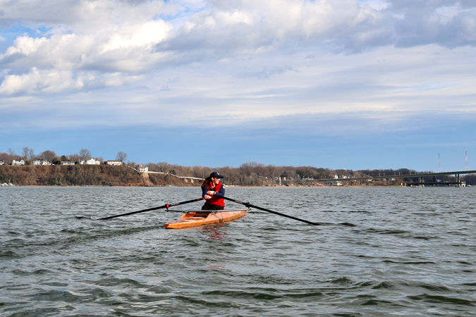 Oxford Shell - a lightweight wooden rowing shell for rec-racing, workouts or ocean rowing