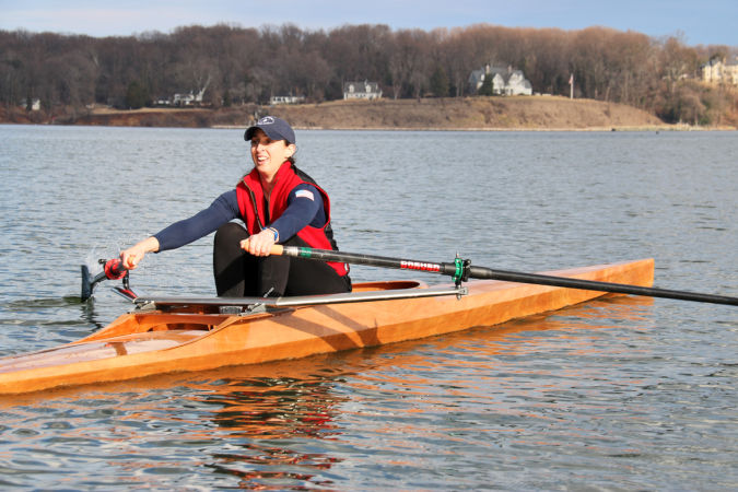 Oxford Shell - a lightweight wooden rowing shell for rec-racing, workouts or ocean rowing