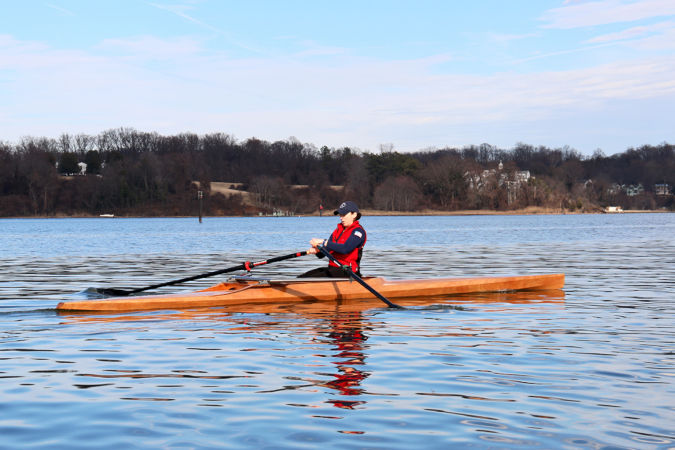 Oxford Shell - a lightweight wooden rowing shell for rec-racing, workouts or ocean rowing