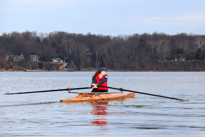 Oxford Shell - a lightweight wooden rowing shell for rec-racing, workouts or ocean rowing