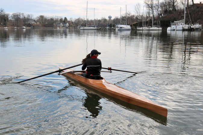 Oxford Shell - a lightweight wooden rowing shell for rec-racing, workouts or ocean rowing