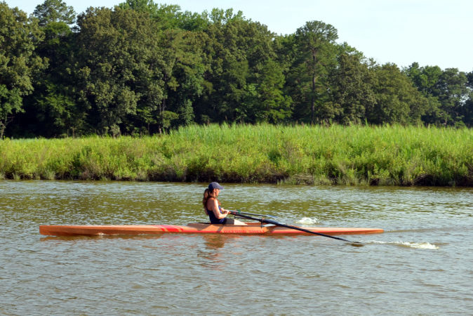 Oxford Shell - a lightweight wooden rowing shell for rec-racing, workouts or ocean rowing