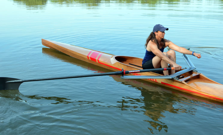 Oxford Shell - a lightweight wooden rowing shell for rec-racing, workouts or ocean rowing